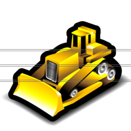 256x256 Vector Bulldozer Icon