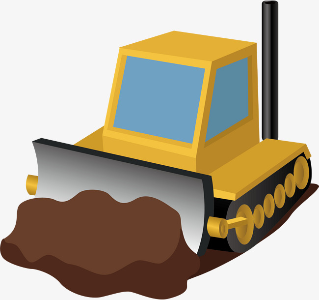 650x610 Bulldozer Png Vector Element, Bulldozer Vector, Loess, Cartoon Png