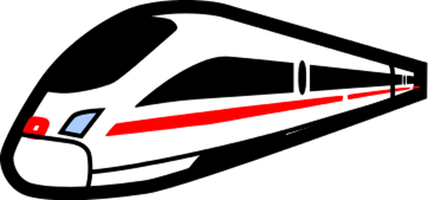 856x400 Modern Bullet Train Clipart