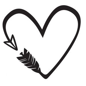 300x300 Heart Arrow Silhouette Design, Arrow And Silhouette