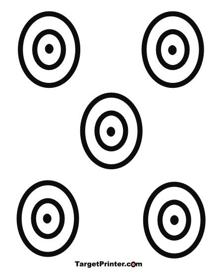 450x550 Printable Target Small 5 Bullseye Gun Shooting Range Targets