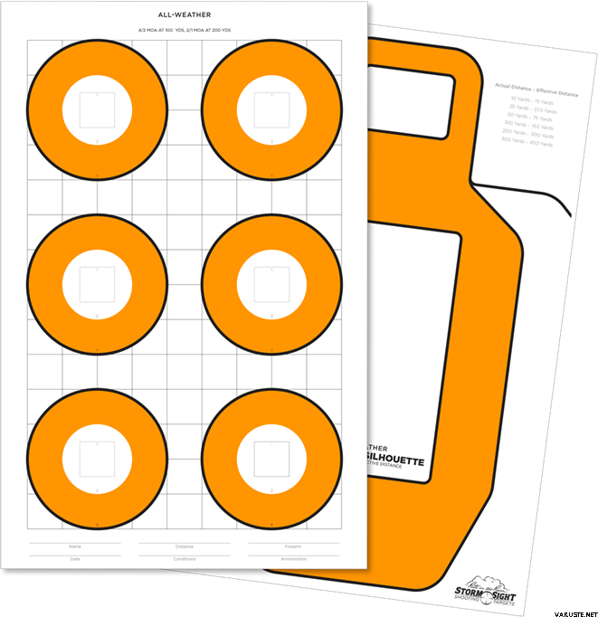 661x682 Rite In The Rain Long Range Silhouette Amp Bullseye Target 25 Pack
