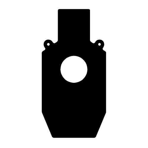 500x500 38 Ar500 Steel Bullseye Silhouette Targets Sports