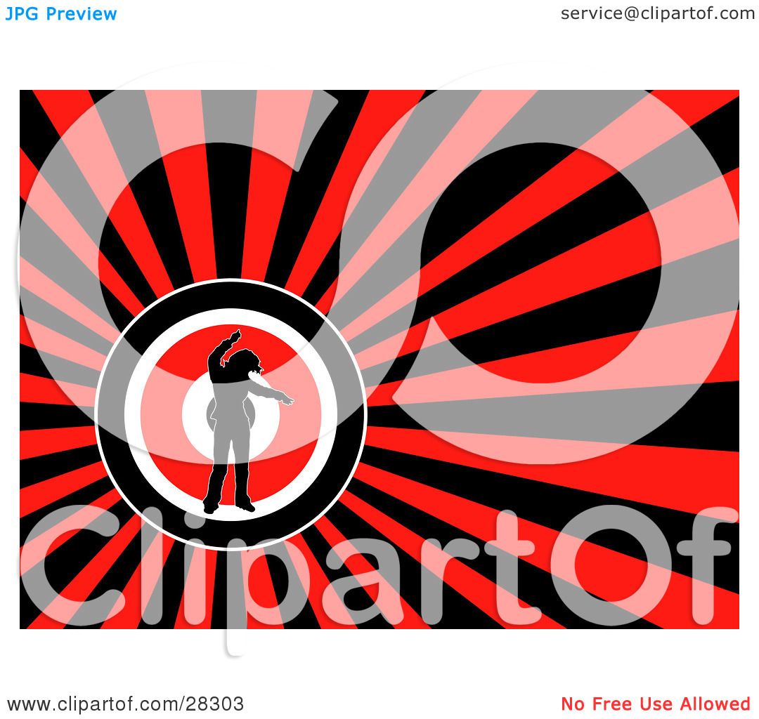 1080x1024 Clipart Illustration Of A Black Silhouetted Person Dancing In