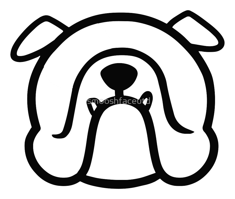 1000x845 English Bulldog Face Silhouette