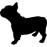 160x160 Oval Dog Breed Bully Silhouette Sticker (American Pit Bull Love