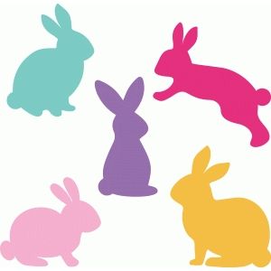 300x300 Easter Bunny Head Silhouette Clipart Collection