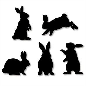 295x295 Free Printable Bunny Silhouettes