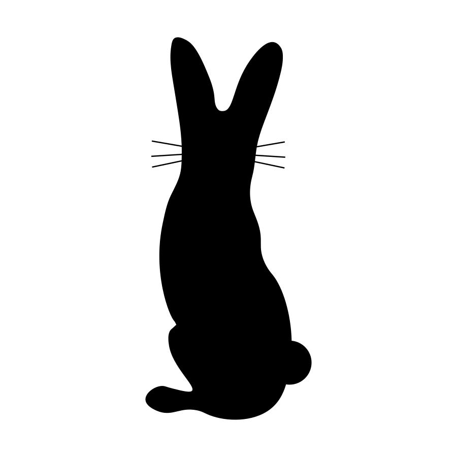 900x900 Bunny Silhouette Clipart