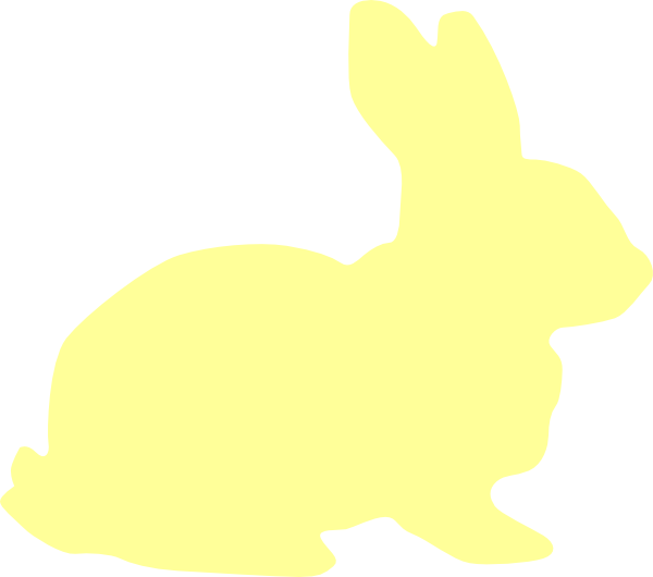 600x530 Yellow Bunny Silhouette Clip Art