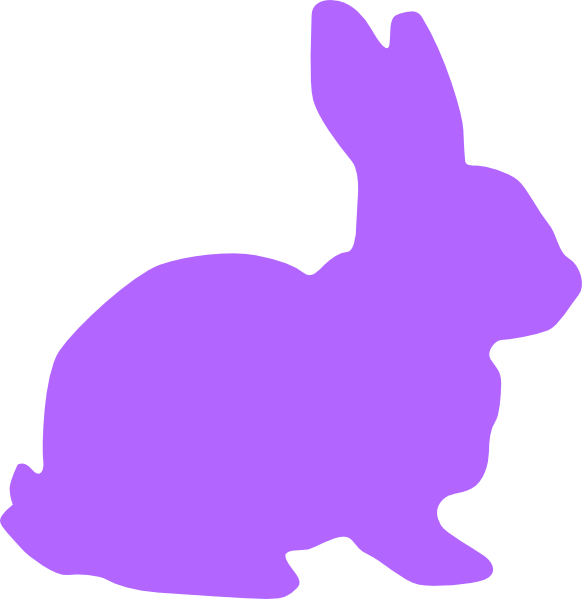 582x599 Purple Rabbit Clip Art