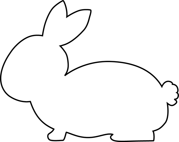 600x476 Bunny Silhouette Clip Art