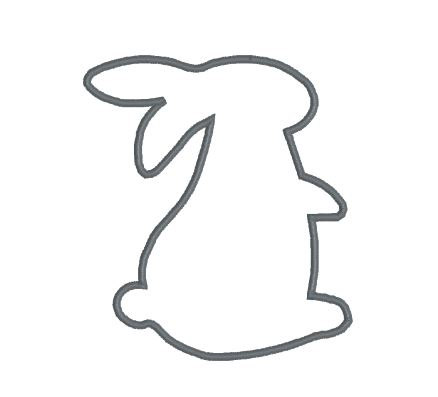 438x397 Embroidery Applique File Design Pattern Bunny Rabbit