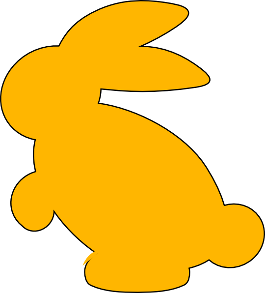 540x596 Yellow Bunny Silhouette Clip Art