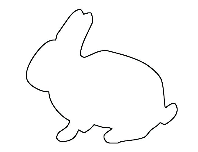 650x500 Bunny Silhouette Outline Printable Printable Coloring Bunny Rabbit