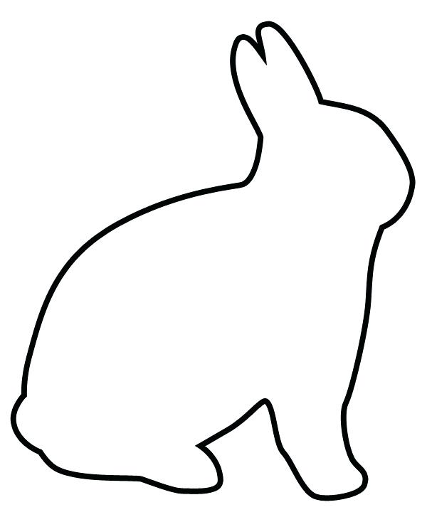 600x727 Bunny Silhouette Template Photo Outline Of A Happy Bunny Bunny