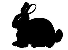236x172 Bunny Silhouette 26x50cm Cdt