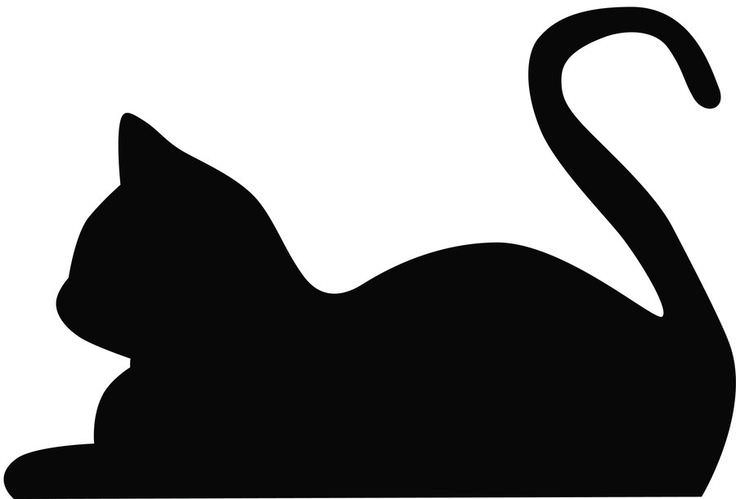 736x499 Sleeping Cat Silhouette Clipart