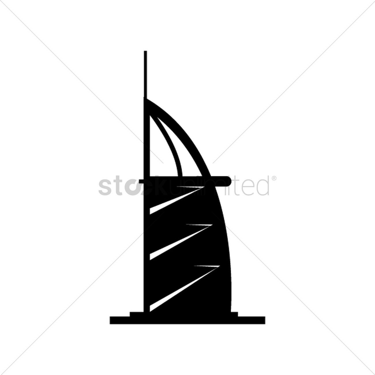 1300x1300 Free Burj Al Arab Vector Image