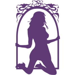 265x265 Burlesque Ladies In Art Nouveau Frame