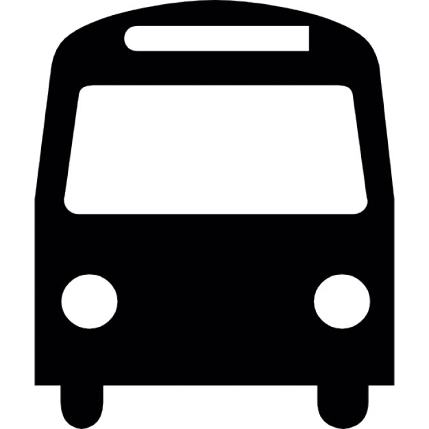 626x626 Frontal Bus Silhouette Icons Free Download