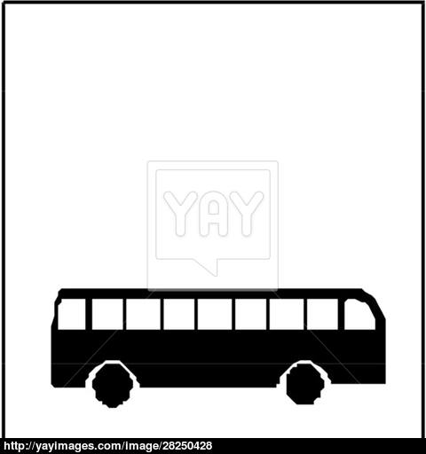 480x512 Vector City Bus Silhouette Vector