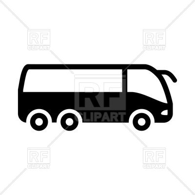 400x400 Silhouette Of Bus Royalty Free Vector Clip Art Image