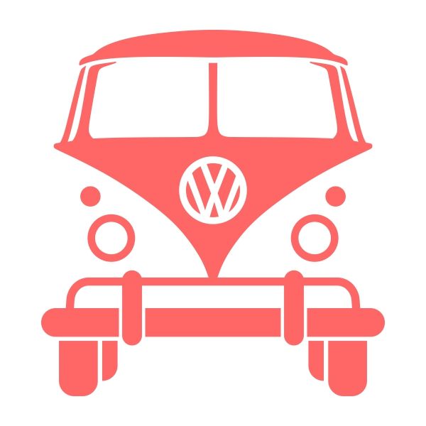 600x600 Vw Volkswagen Bus Van Cuttable Design Cut File. Vector, Clipart