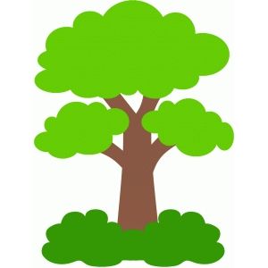 300x300 Tree And Bush Silhouette Design, Silhouette And Shop