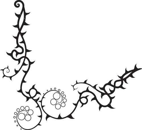 500x456 Thorns Clipart Vector