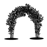 160x160 Silhouette Bush With Leaves And Shadow Stock Image And Royalty