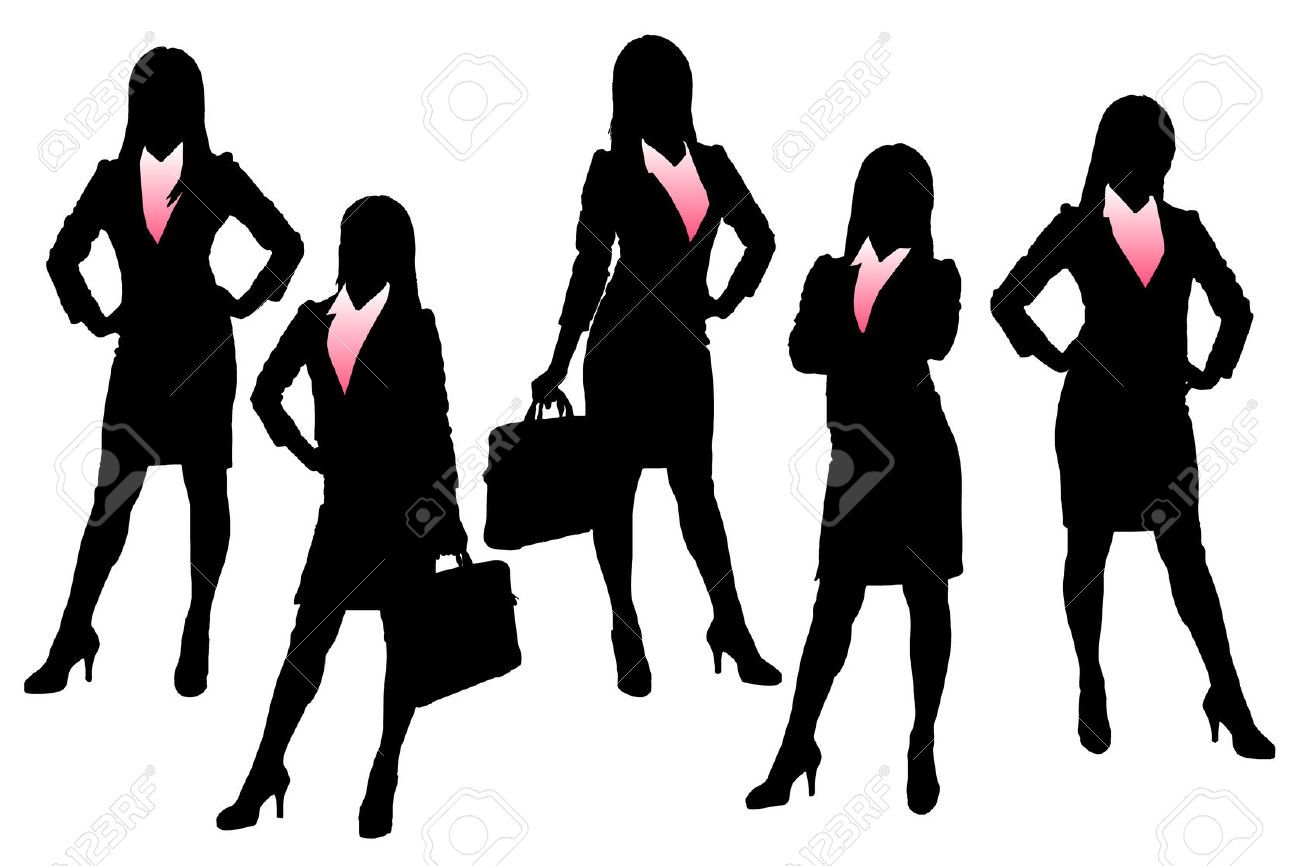 1300x866 Business Lady Silhouette