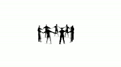 240x134 Three Circles Of Business People Silhouette ~ Footage