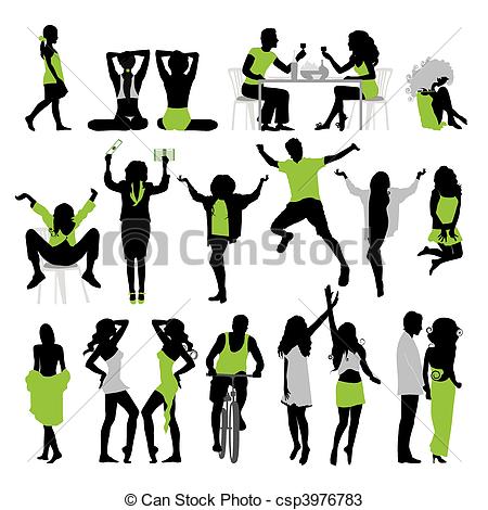 450x470 Silhouettes Of People Business, Family, Sport, Fashion