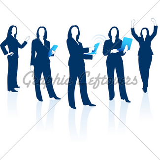 325x325 Business People Silhouette Super Set Gl Stock Images