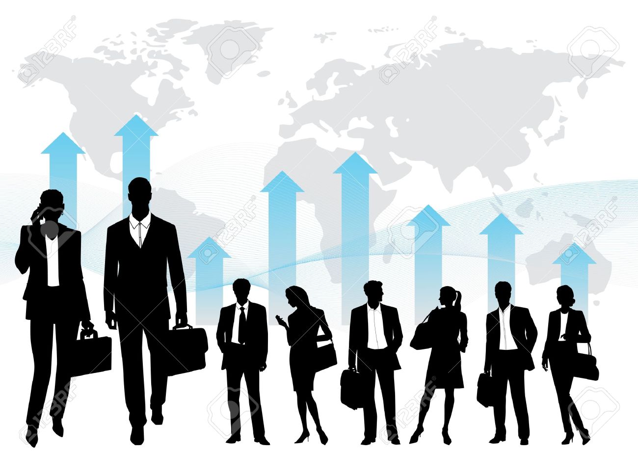 1300x919 9707211 Global Team Vector Silhouettes Stock Vector People Business