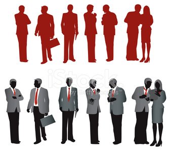 338x299 Business Corporate Team Silhouettes Premium Clipart