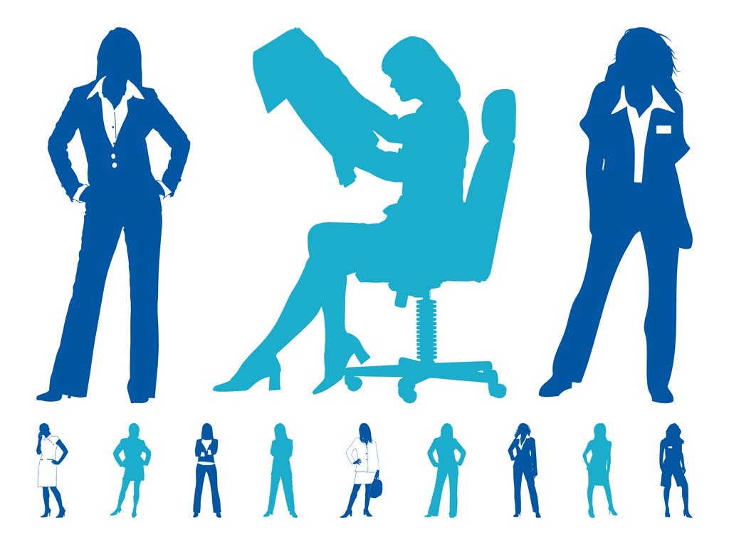 1024x765 Businesswomen Graphics Set Vector Art Amp Graphics