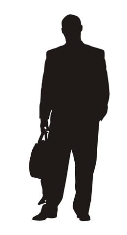 260x480 Businessman Silhouette 2 Decal Sticker