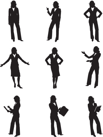 360x476 Businesswoman Clipart Silhouette Clip Board