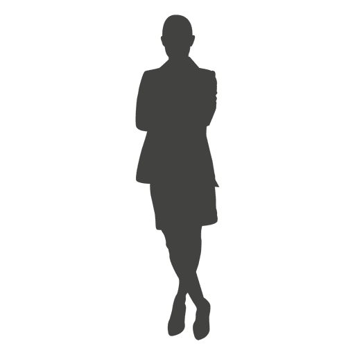 512x512 Businesswoman Casually Standing Silhouette
