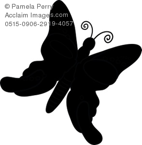 294x300 Art Illustration Of A Butterfly Silhouette