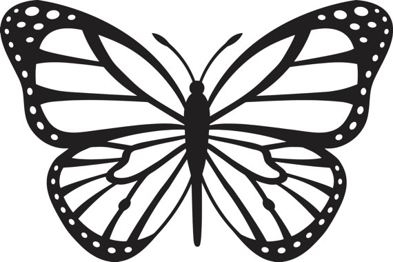 Butterfly Silhouette at GetDrawings | Free download