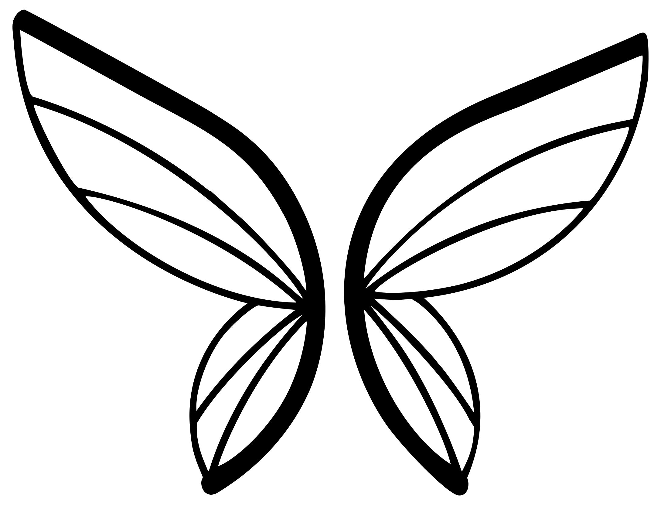 2177x1663 Abstract Butterfly Silhouette 2 Clipart