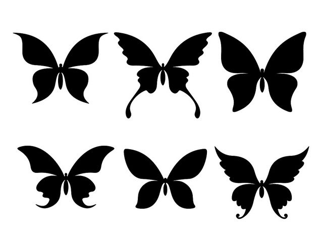 640x494 Large Free Butterfly Silhouettes