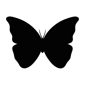 283x283 Butterfly Silhouette Art Silhouettes, Butterfly