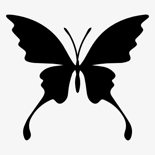 512x512 Butterfly Silhouette, Insect, Animal, Projection Png Image