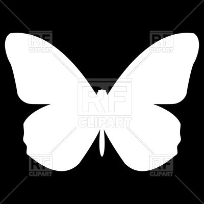 400x400 Butterfly Silhouette Royalty Free Vector Clip Art Image