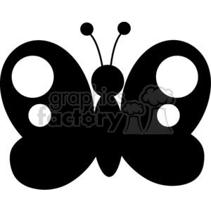 300x300 Royalty Free 4127 Black Butterfly Silhouette 382040 Vector Clip