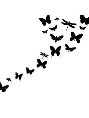 300x400 Butterfly Silhouette Tattoo Ella Oh How I Wish (Tattoos